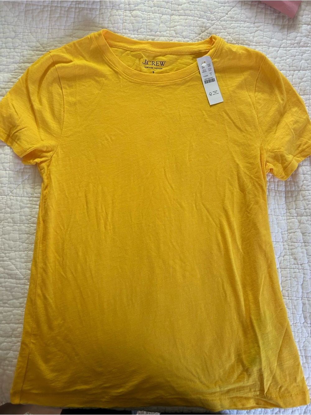 J. Crew Yellow Crewneck Short-Sleeve Tee